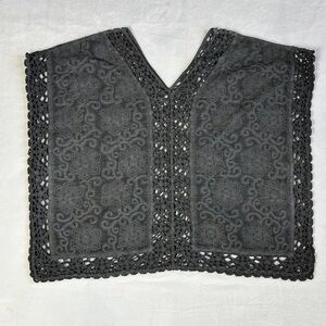 Anthropologie mystree Grey Vintage Oversized Cotton Poncho‎ Top